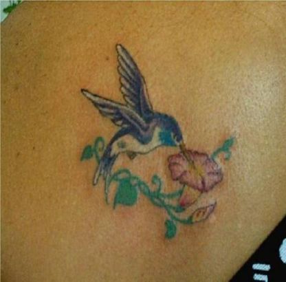 Flower And Hummingbird Pics Tattoos